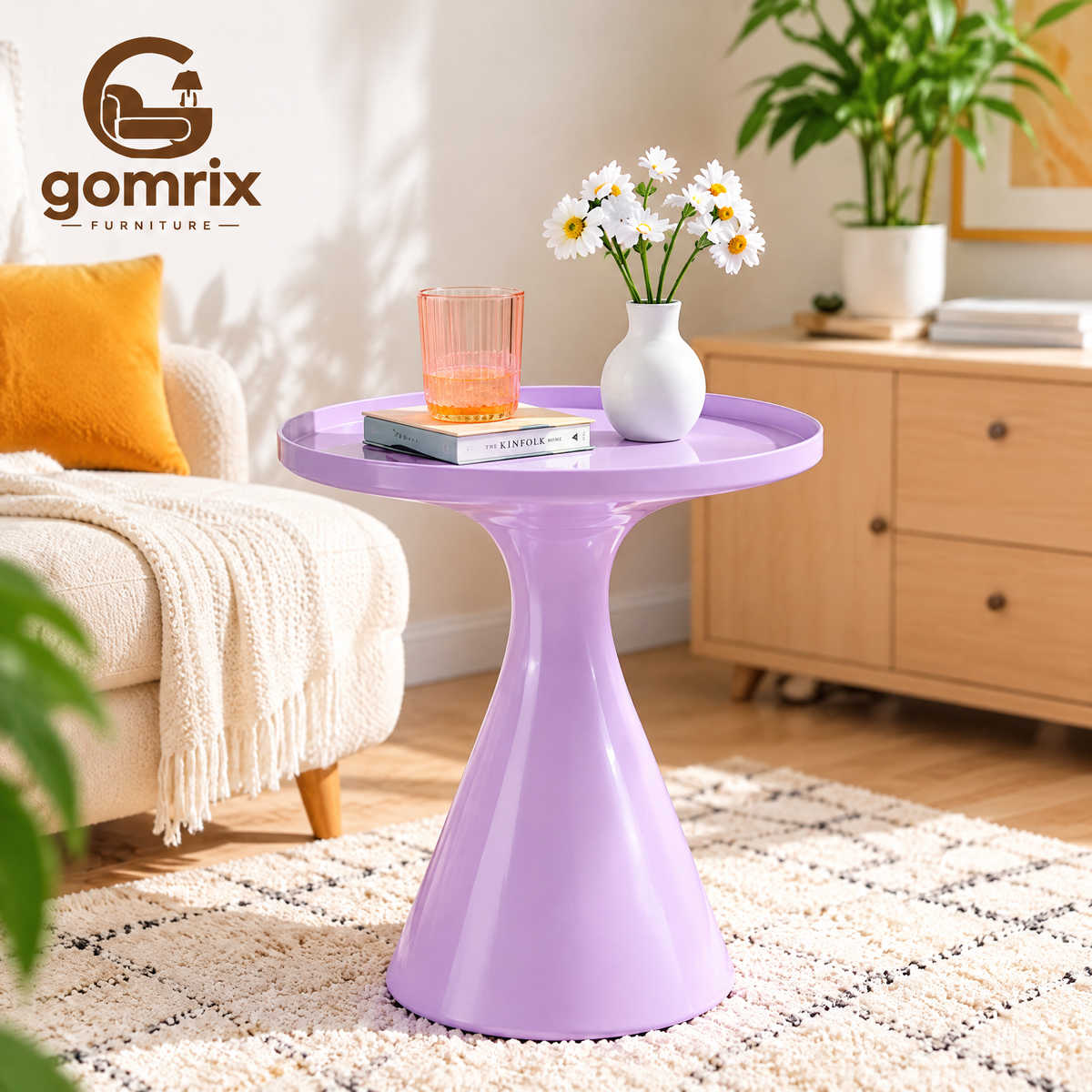 Gomrix Pastel Round Accent Side Table