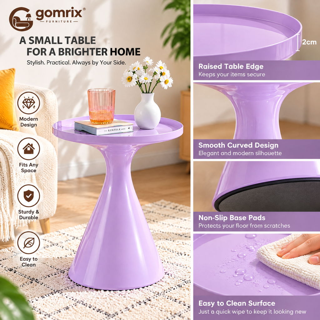 Gomrix Pastel Round Accent Side Table