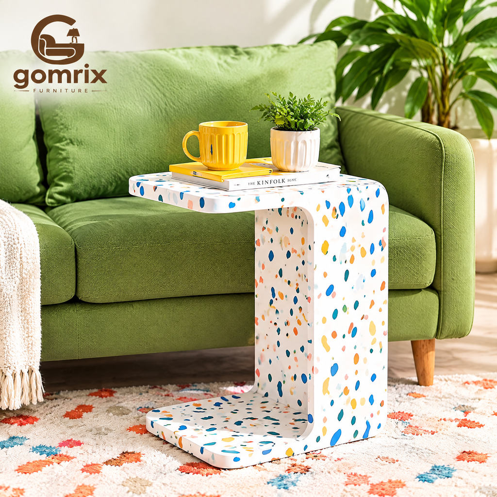 Gomrix Floral Pattern Accent Table