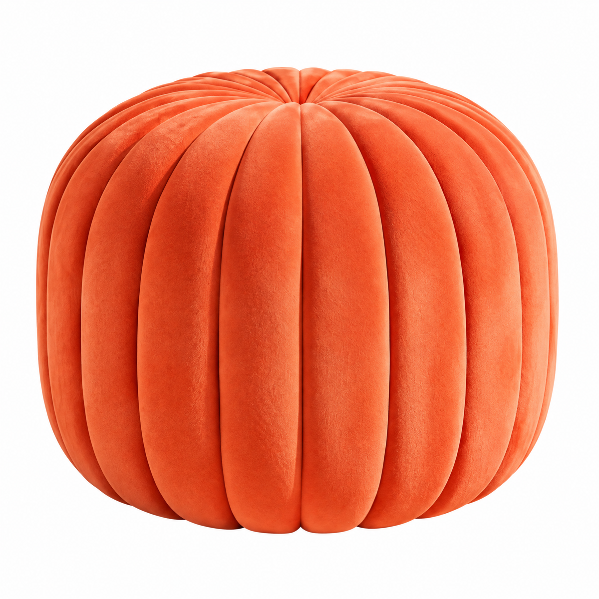 Gomrix Pumpkin Velvet Ottoman Stool