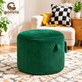 Gomrix Green Textured Ottoman Stool