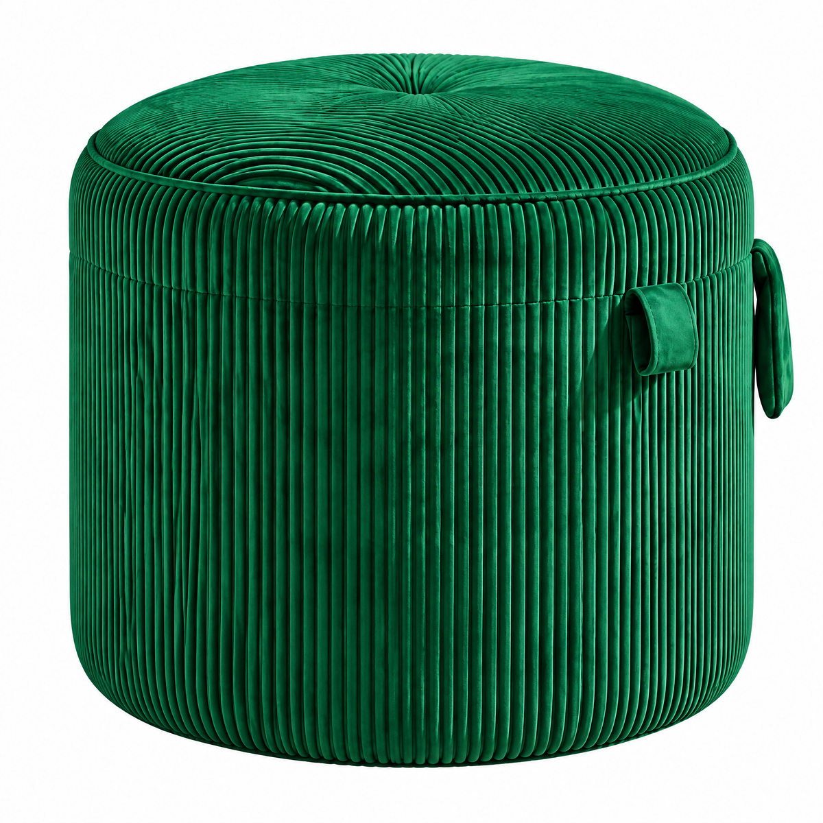 Gomrix Green Textured Ottoman Stool