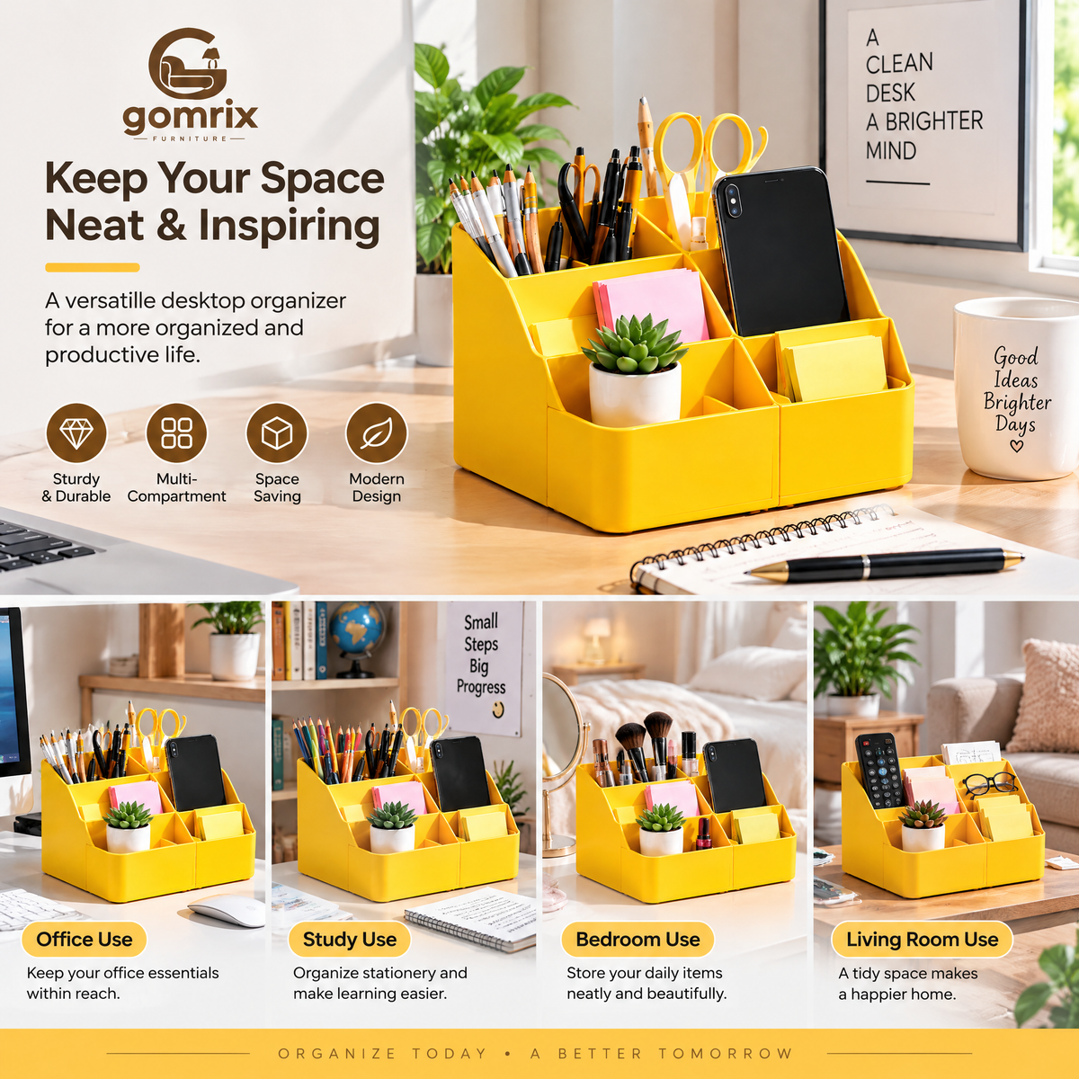 Gomrix Desktop Storage Organizer