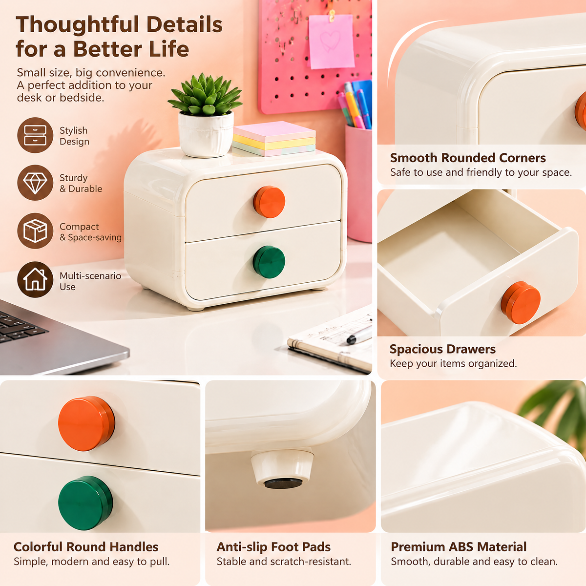 Gomrix Mini Drawer Desk Organizer