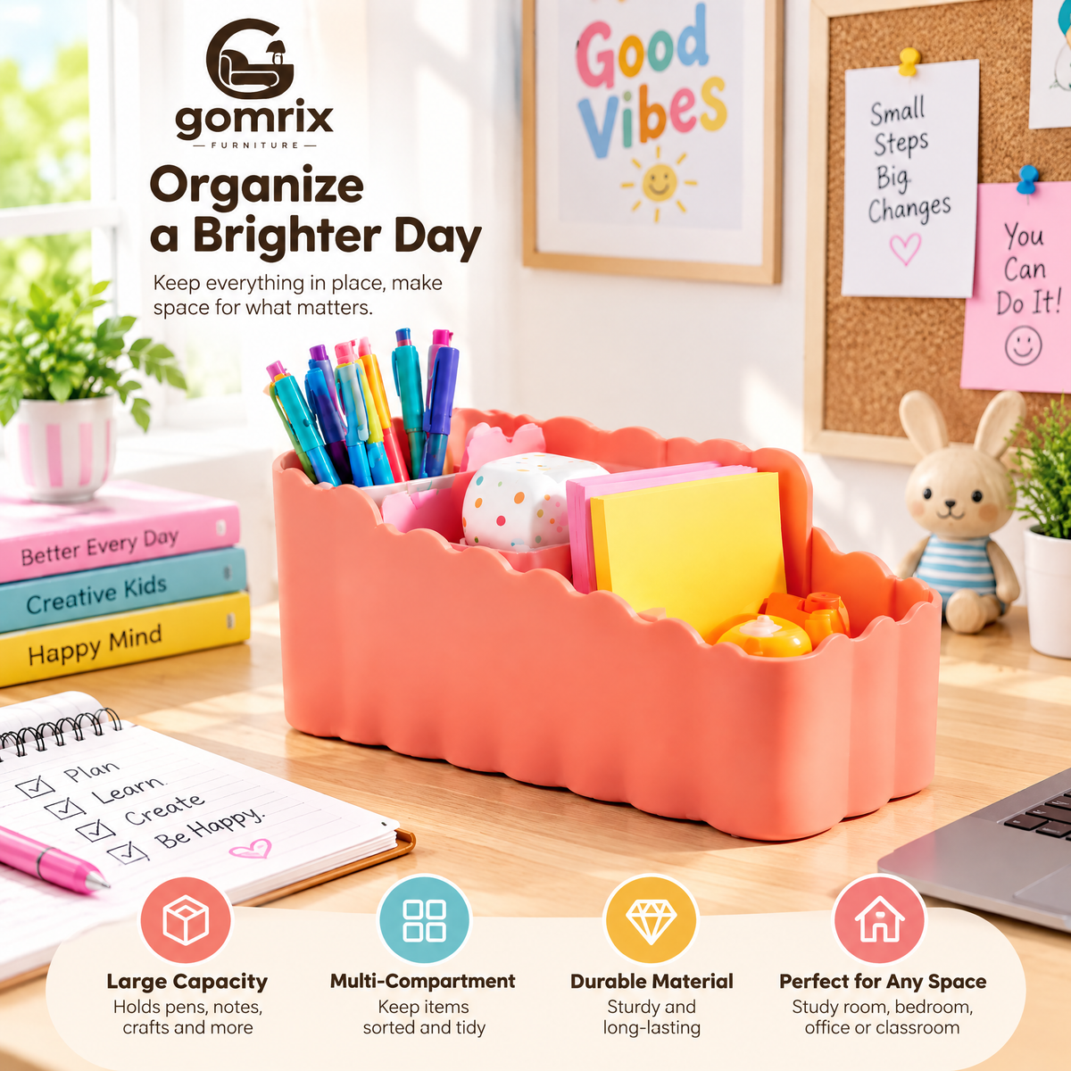 Gomrix Multi Slot Stationery Organizer