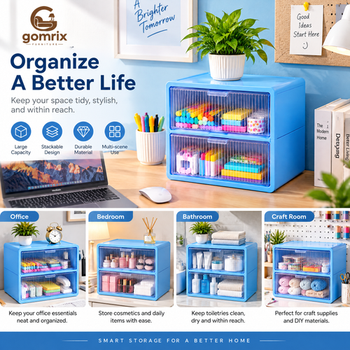 Gomrix Acrylic Drawer Storage Box